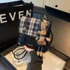Mochila de Moda Cuadros Retro Versátil Estilo Estudiante Campus para Mujer Casual Personalidad de Moda Nueva Bolsa de Doble Hombro
