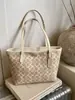 Bolsa de Ombro Feminina Transfronteiriça Guti Kou, Bolsa de Ombro Grande Capacidade para o Dia a Dia, Bolsa Tote Monograma Texturizado Atacado