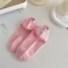 Calcetines de Primavera y Verano para mujer, talón bordado, dibujos animados lindos, calcetines tipo mocasín para mujer, algodón, plantilla, calcetines de color liso de boca baja, al por mayor