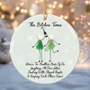 Decoración de Amistad con Forma de Corazón para Nuevo Producto Transfronterizo Colgante Acrílico Plano 2D Regalo de Navidad Colgante para Árbol de Navidad
