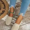 Sapatos Casuais de Moda Feminina Tamanho Grande Verão Novo Estilo Confortáveis Respiráveis Boca Rasa Planos Casuais Slip-On