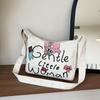 Bolsa Cruzada de Lona para Celebridades de Internet Tailandesas Moda Femenina Bolso Estampado Fábrica al por Mayor Hombro Doble Cara Carta Joker Tote