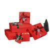 Caja de regalo de Navidad roja grande con cubierta de cielo y tierra, caja de embalaje, caja de regalo de Navidad de manzana de Nochebuena