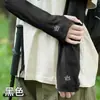 Mangas de Hielo con Protección Solar Letra M para Hombres en Verano para Ciclismo al Aire Libre, Protección UV, Mangas Bordadas de Protección Solar para Brazos de Corte Holgado
