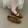 Zapatos de Salón Bajos para Mujer con Lunares Dulces, Nuevo Estilo de Zapatos Mary Jane que Aumentan la Altura, Estilo Retro para Mujer 2026, Lazo de Tela Negra