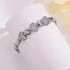 Pulsera Nueva de Moda Tendencia Corazón de Circonita, Joyería Versátil de Lujo Retro Personalizada Transfronteriza Círculo Corazón