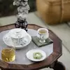 Xícara de Chá Alta com Design de Bambu Pintado à Mão Estilo Dinastia Tang e Song, Conjunto de Chá de Cerâmica, Utensílio Doméstico, Xícara para Degustação de Chá, Copo Individual de Erudito