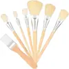 Venta al por mayor de fábrica alta calidad pincel de lana suave pintura s pluma relleno de color pincel pegamento vidrio cerámica pluma cabeza suave pincel de pintura