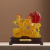Adorno de Doble Caballo que Trae Fortuna, Artesanía del Caballo del Éxito del Zodiaco, Decoración Animal para Oficina, Hogar, Gabinete de Vino