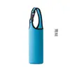 Capa personalizada para copo de água com logo impresso, isolada, à prova d'água, feita de material de neoprene, portátil com fivela, capa de copo isolada para segurar na mão