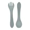Suplemento de Alimentos para Bebés Cuchara y Tenedor de Silicona con Mango Largo para Entrenamiento de Alimentación, Suministro Directo de Fábrica, Cuchara Suave y Segura para Cereales de Arroz, Venta Caliente Transfronteriza