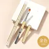 Pluma de gel para arte de uñas de doble propósito con mango de metal para extensión rápida, eliminación de gel, pincel para mezclar colores, palillo para relieve y multifunción