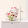 Gato da Sorte Fofo Criativo Console Central do Carro Ornamento de Descompressão Estatueta Decoração de Sala de Estar Mesa de Escritório