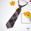 Gravata Jk Série Uniforme Feminino Dk Performance Preguiçoso Zíper Xadrez Poliéster Seda Fabricante Shengzhou Atacado Estilo Zíper