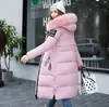Abrigo de Algodón para Mujer 2026 Invierno Nuevo Estilo Coreano Chaqueta Larga de Algodón con Cuello Grande de Piel, Ropa Exterior de Algodón Espesa Tallas Grandes Venta al por Mayor