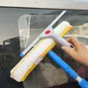 No se cae del limpiaparabrisas herramienta aleación de aluminio hebilla raspador de vidrio varilla telescópica limpieza limpiar vidrio nuevo limpiar vidrio