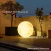 Lâmpada de Lua Rotomoldada, Lâmpada Esfera Luminosa, Lâmpada Decorativa de Jardim Alimentada por Energia Solar, Bola de Lâmpada de Atmosfera para Paisagismo, Em Estoque