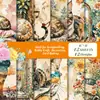 12 Hojas/Paquete Transfronterizo Nuevo Retro Gato Papel de Material Estilo Acuarela Gato Floral Papel de Fondo Decorativo Lote