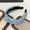 Diadema Trenzada de Tela Denim Estilo Coreano Simple Estilo Nuevo de Hong Kong Ala Ancha Textura Presión Aro para el Cabello Pinza para el Cabello Combinable Accesorios para el Cabello
