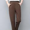 Pantalones Casuales para Mujer Primavera y Otoño 2024 Nueva Llegada Cintura Suelta Combinación con Todo Pantalones Haren Madre de Mediana Edad Sueltos Cortos Zanahoria