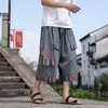 Pantalones de baile 8XL, corte recto holgado, pantalones casuales finos de pierna ancha, estilo étnico de verano para hombre, tendencia nacional