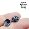 En stock al por mayor, retención de color duradera, tapas de flor gris hierro, tapas de cuentas, estilo vintage, accesorios para pulseras y joyería DIY