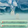 Plata Pura 999 Artesanía CNC Colgante Fortuna Hielo Triturado Colgante Tarjeta de la Suerte Flash Pulsera DIY Collar