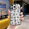 Funda de Teléfono Acrílica con Marco Negro Anticaídas de Perro Panadero de Pantalla Completa para Apple 15 Cubierta Protectora Ip17Promax