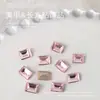 Rhinestones Rectangulares para Uñas Rhinestones de Ángulo Recto Cuadrados de Cuatro Esquinas Rhinestones de Azúcar Fondo Puntiagudo Rhinestones para Construcción de Uñas Decoraciones para Uñas Color Moonlight Paquete de 10