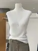 Chal de punto sin mangas de alta gama, nicho, exquisito, con textura de cuerda retorcida, top suave, amigable con la piel, elástico para mujer