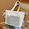 Bolsa Ita Transparente de Estilo Japonés, Nueva Tendencia, Alta Apariencia, Fresca y Dulce, para Niñas, Bolso Tote Ligero de Gran Capacidad