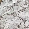 Encaje de Diente de Perro Plisado Estampado Floral de Malla Pequeña de 4 cm de Ancho Adorno para Ropa de Muñeca Lolita Tela para Cortinas Decoración DIY