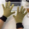 Guantes de cachemira tejidos para mujer, de invierno, nuevos, con pantalla táctil, forrados con vellón, cálidos, gruesos, resistentes al frío, estilo coreano, guantes de lana a la moda.