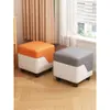 Banqueta pequena para casa sala de estar mesa de centro banqueta de sofá luxo leve madeira maciça banquinho pequeno confortável para sentar por muito tempo banquinho baixo banqueta resistente para trocar de sapatos