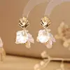 Brincos Tendência do Tiktok com Argola de Prata S925 com Acabamento de Luxo, Brincos Modernos com Franjas, Temperamento Super Delicado e de Fada, Brincos Versáteis em Formato de Pétala para Mulheres