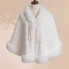 Nuevo chal chino cheongsam capa diaria versátil elegante engrosada estilo República de China primavera y primavera capa de felpa de piel sintética