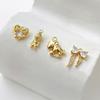 Conservación de Color Oro 14K Paquete Micro Engaste Zircón Lazo Colgante Troyano diy Pulsera Collar Aretes Accesorios Material
