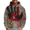 Esta No Es Mi Sangre Gráfico de Halloween Sudadera con Capucha para Hombre Impresa en 3D Sudaderas Populares de Hip Hop para Halloween de Manga Larga