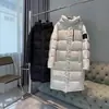 Chamarra de Plumas Versión Alta Putian con Capucha Larga Estilo Celebridad Estilo Pareja Mismo Estilo para Hombres y Mujeres Protección contra el Frío y Calidez