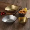 Tazón vintage de acero inoxidable para snacks, tazón para condimentos de hot pot, tazón de cena de forma irregular, tazón para papas fritas y kimchi, plato para platillos fríos, tazón para salsa para mojar