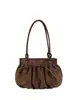 Bolsa tote com laço plissado para mulheres, nova bolsa de ombro da moda estilo coreano 2026, grande capacidade, adequada para o trabalho e pode ser carregada sob o braço