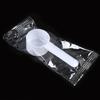 Cuchara de 10g 20ml de Grado Alimenticio Transparente de Plástico PP Cuchara Medidora Cuchara para Leche en Polvo Cuchara con Fondo Plano Escala Cuchara para Revolver Medidora