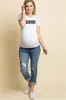 Estilo Nuevo Europeo y Americano Ropa de Maternidad Tallas Grandes Camiseta de Maternidad de Manga Corta para Mujer Top Casual de Cuello Redondo