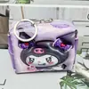 Bolsa de Monedas Brillante de PU de Dibujos Animados Kuromi Cinnamoroll My Melody Cinnamoroll Bolsa de Almacenamiento para Monedas y Auriculares