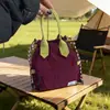 Bolso de Mano de Color Caramelo con Cierre de Cordón, Diseño de Nicho para Parejas, Adecuado para Compras Diarias, Excursiones al Aire Libre y como Bolso Cruzado de Hombro