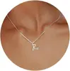 Nuevo Collar de Acero Inoxidable 2024 para Mujer con 26 Colgantes de Letras Inglesas, Joyería de Cuello Simple y Personalizada