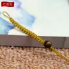 Corda de chaveiro tecida à mão com nó de coco e cordão de fecho, acessórios de corda para pingente de joia semiacabada DIY