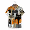 Camisas Hawaianas Nuevas de Verano Transfronterizas para Hombres y Mujeres Camisas de Manga Corta Estampadas Hip-hop Street