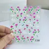 Estilo Ins Pegatinas para Uñas 5D en Relieve Caricatura Graffiti Flores Estéreo Moño Estilo Francés Pegatinas Navideñas para Uñas