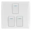Bowang Eléctrico S9 Venta al por Mayor Tipo 86 Enchufe de Interruptor Oculto Placa Grande Blanca Una Abierta Doble Control Cinco Agujeros Exportación Exportación